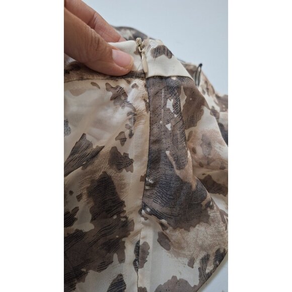 Pretty‎ Little Thing Sheer Brown Cow Print Beach Wide Leg Pants Size 14 Resort - Picture 12 of 13